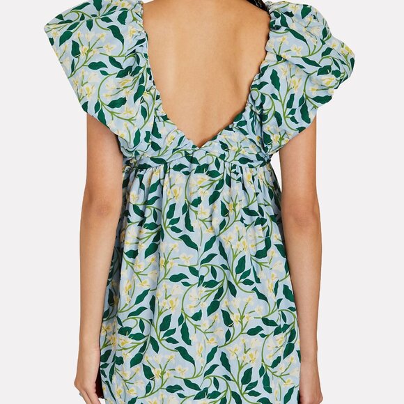 Agua by Agua Bendita Horizonte Floral Poplin Mini Dress large l - Picture 2 of 7